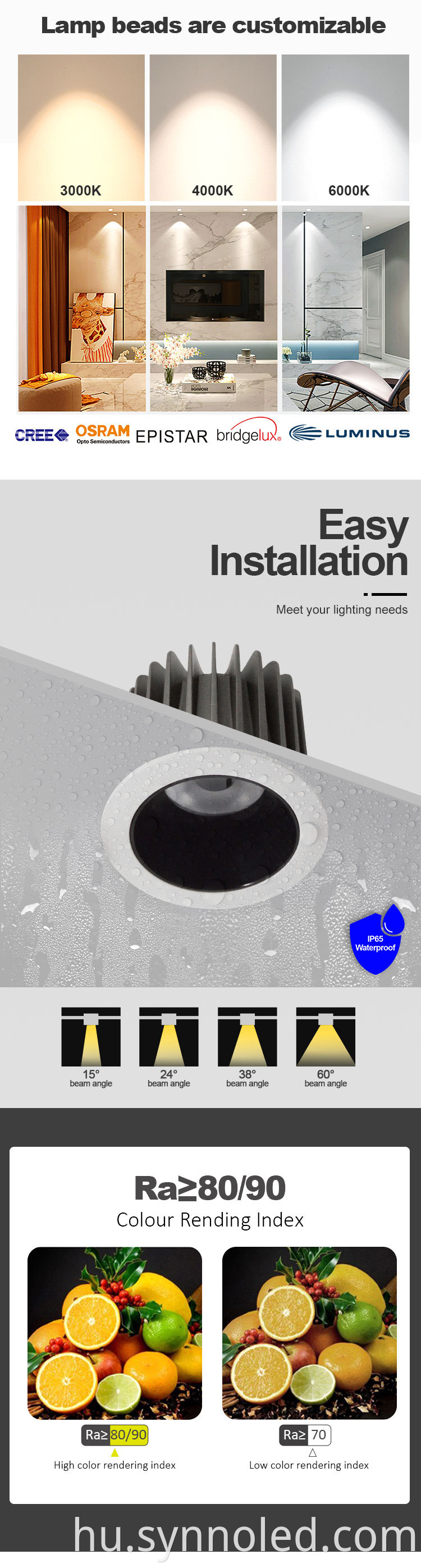 Waterproof Ip65 Downlight